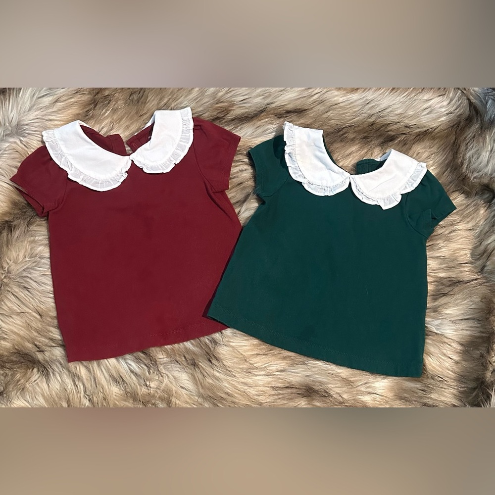 Janie and Jack frilly collar shirt bundle size 3